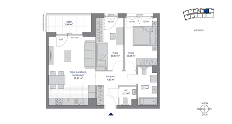 Plan 3 pok. 59m²