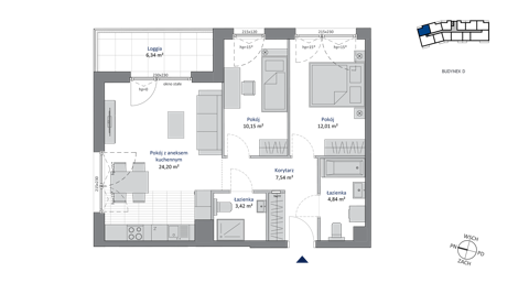 Plan 3 pok. 62m²
