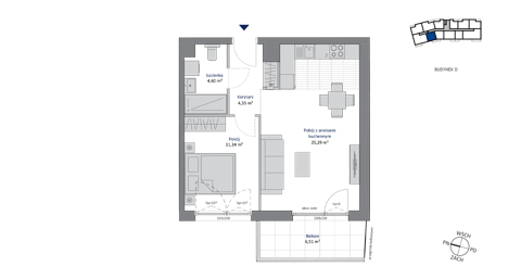 Plan 2 pok. 46m²