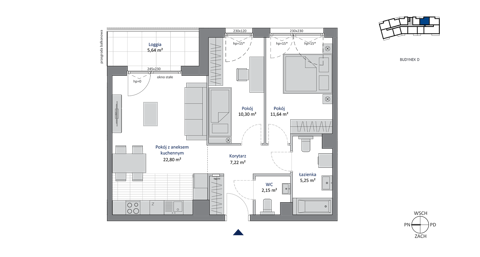 Plan 3 pok. 59m²