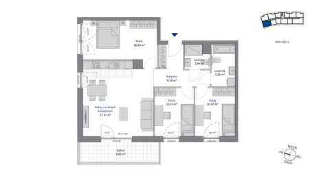 Plan 4 pok. 80m²