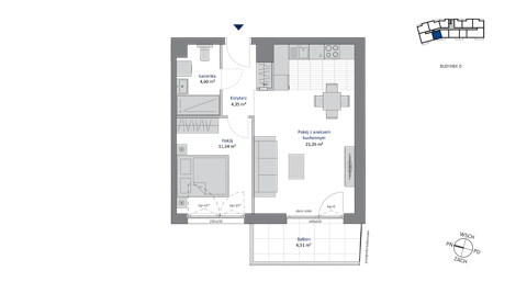 Plan 2 pok. 46m²