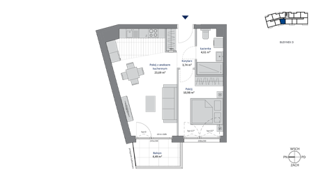 Plan 2 pok. 43m²
