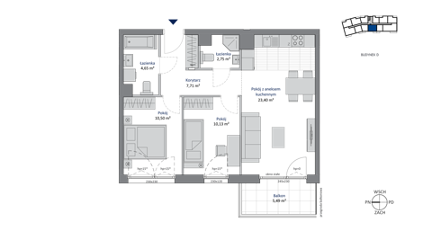 Plan 3 pok. 59m²