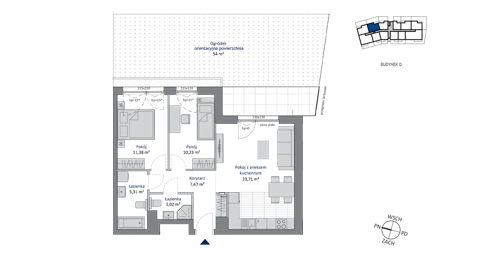 Plan 3 pok. 61m²