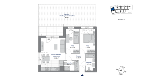 Plan 3 pok. 61m²