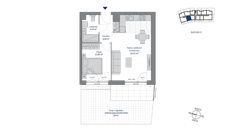 Plan 2 pok. 45m²