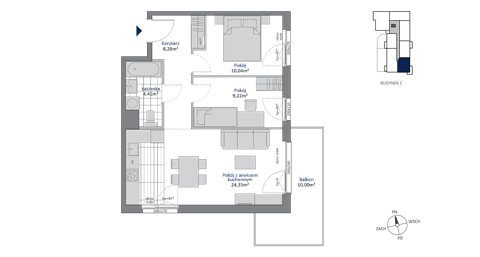 Plan 3 pok. 56m²