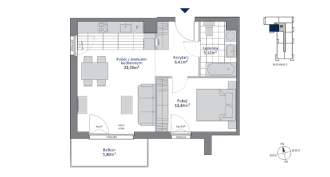 Plan 2 pok. 47m²