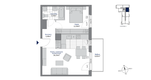 Plan 2 pok. 49m²