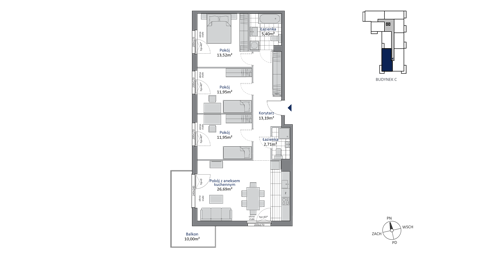 Plan 4 pok. 85m²