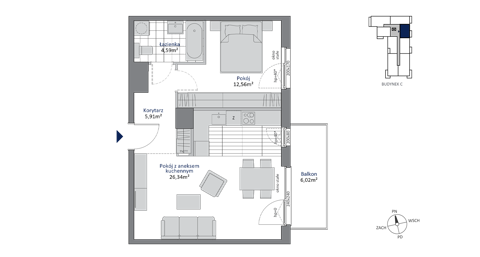 Plan 2 pok. 49m²