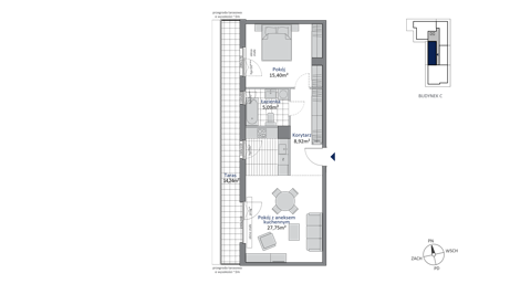 Plan 2 pok. 57m²