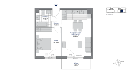 Plan 2 pok. 49m²