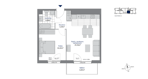 Plan 2 pok. 49m²
