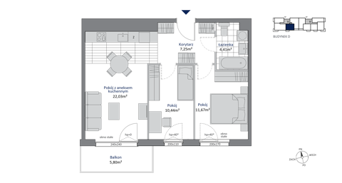 Plan 3 pok. 56m²
