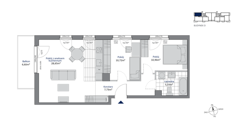 Plan 3 pok. 63m²