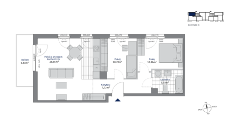Plan 3 pok. 63m²