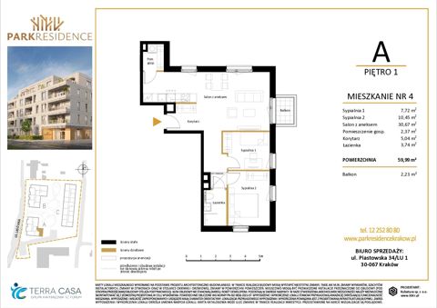 Plan 3 pok. 60m²