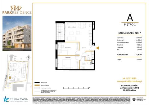 Plan 3 pok. 58m²