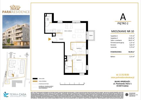 Plan 3 pok. 60m²