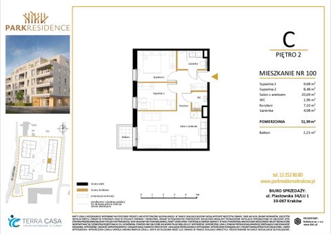Plan 3 pok. 52m²