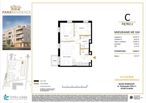 Plan 3 pok. 51m²