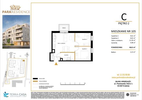 Plan 3 pok. 45m²