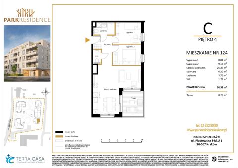 Plan 3 pok. 57m²