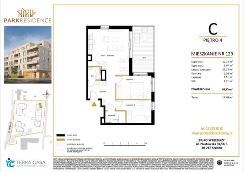 Plan 4 pok. 64m²