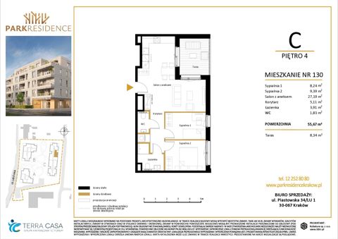 Plan 3 pok. 56m²