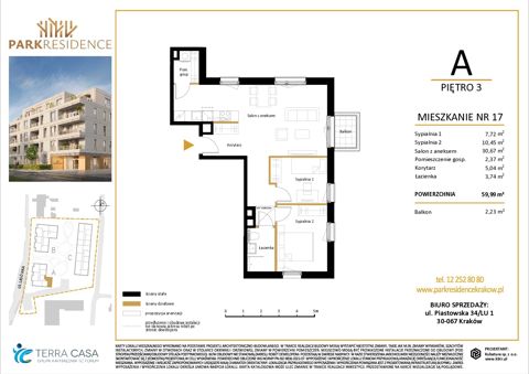 Plan 3 pok. 60m²
