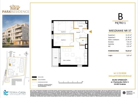 Plan 3 pok. 59m²