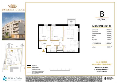 Plan 3 pok. 61m²