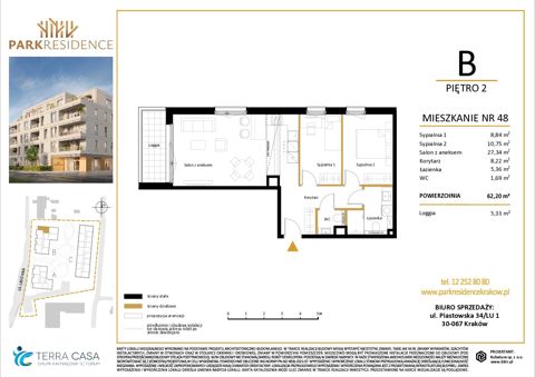 Plan 3 pok. 62m²
