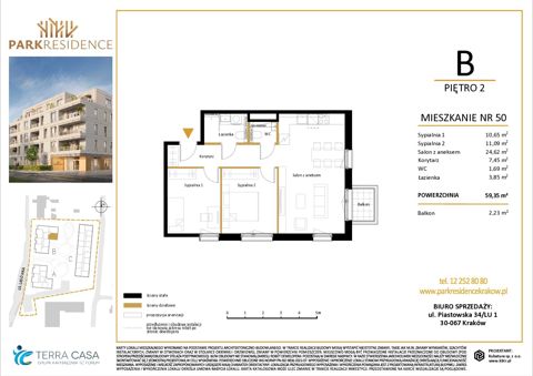 Plan 3 pok. 59m²