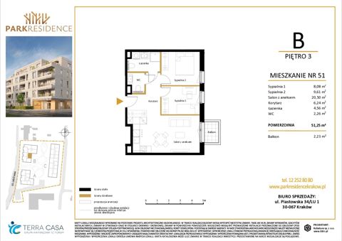 Plan 3 pok. 51m²