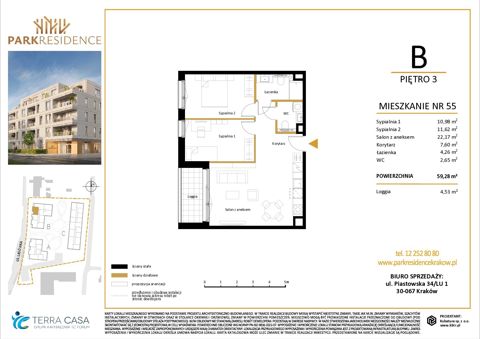 Plan 3 pok. 59m²