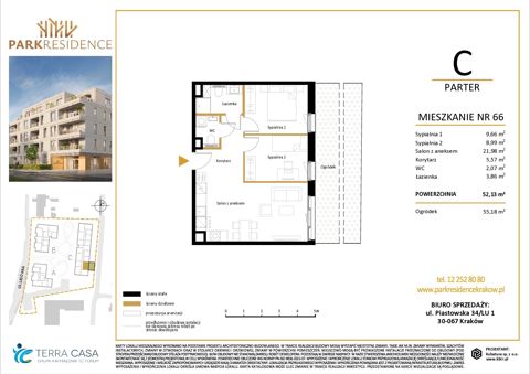 Plan 3 pok. 52m²