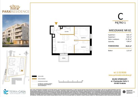 Plan 3 pok. 45m²