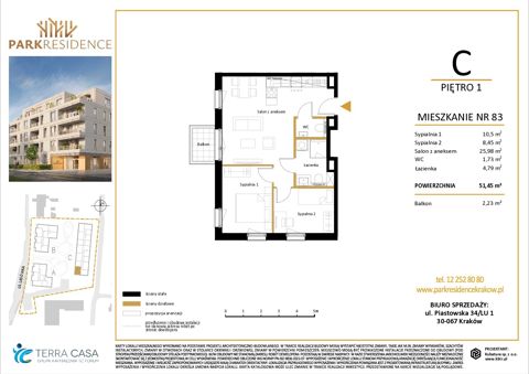 Plan 3 pok. 51m²