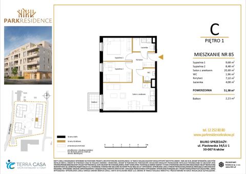 Plan 3 pok. 52m²