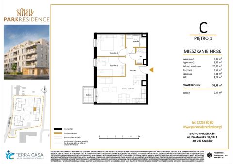 Plan 3 pok. 52m²