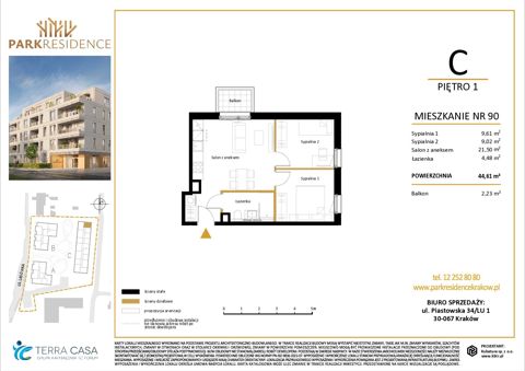 Plan 3 pok. 45m²