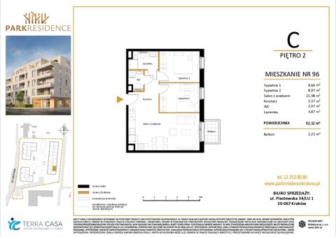 Plan 3 pok. 52m²
