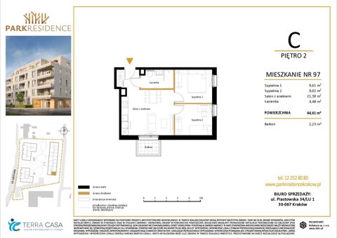 Plan 3 pok. 45m²