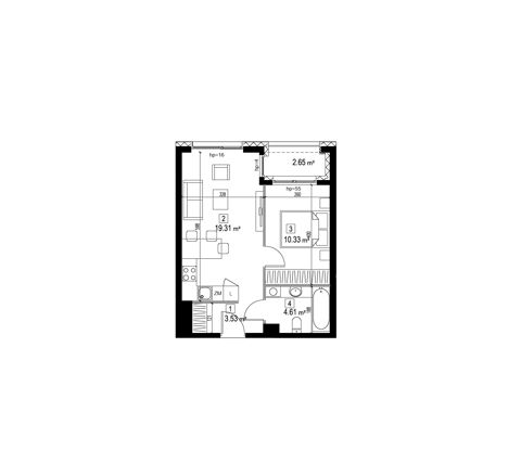 Plan 2 pok. 38m²