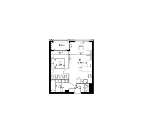 Plan 2 pok. 38m²