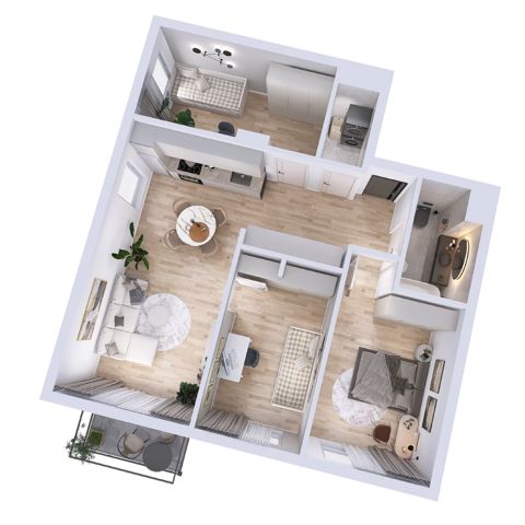 Plan 4 pok. 76m²