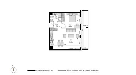 Plan 2 pok. 50m²